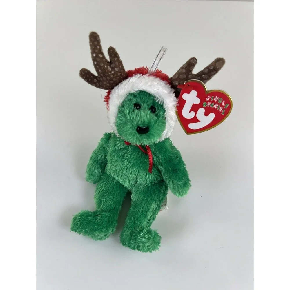 Ty Ornament 2002 HOLIDAY TEDDY the Bear Christmas Jingle Beanies 5